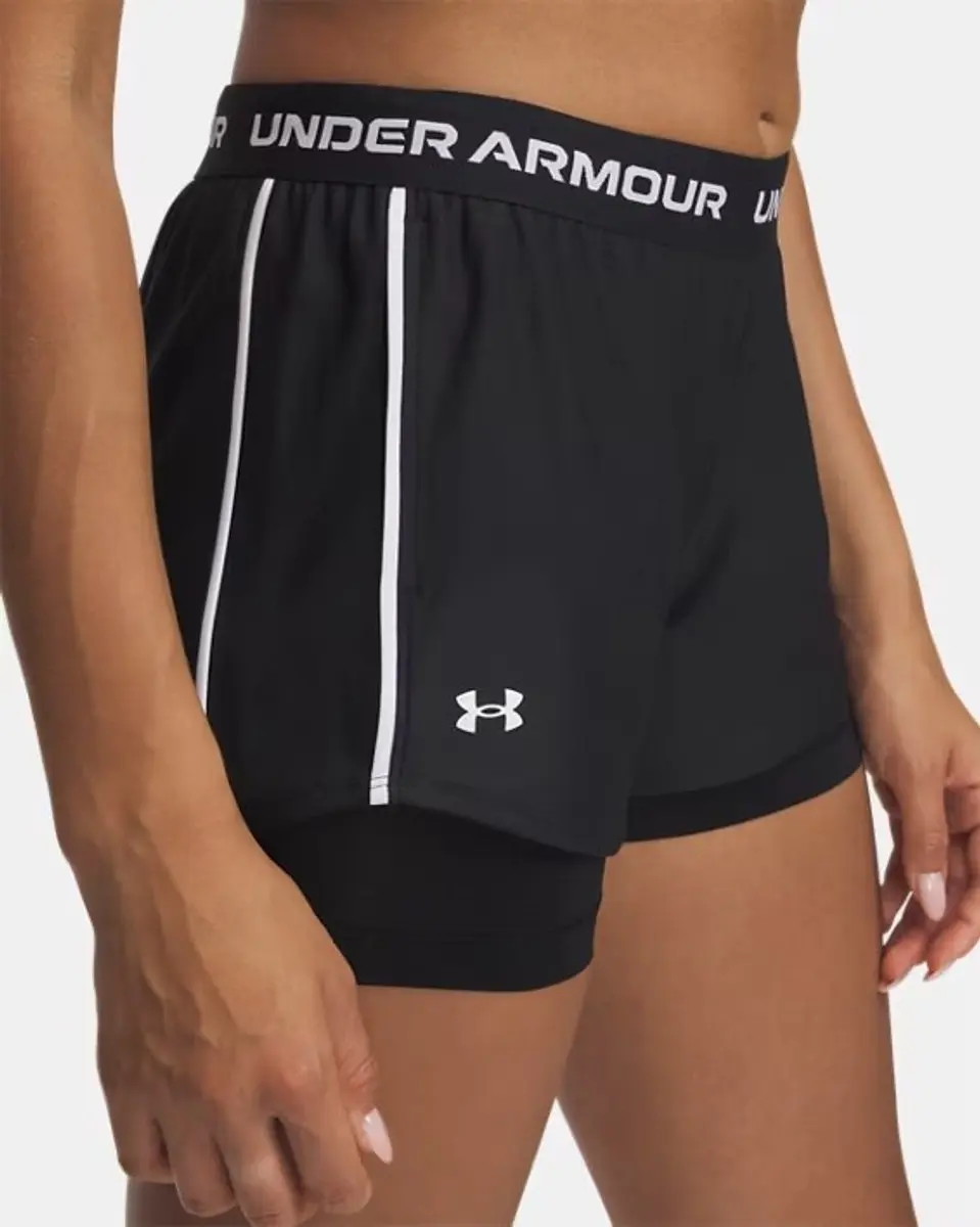 Under Armour Tech Play Up 2-in-1 Short Dames XS - Zwart/Wit