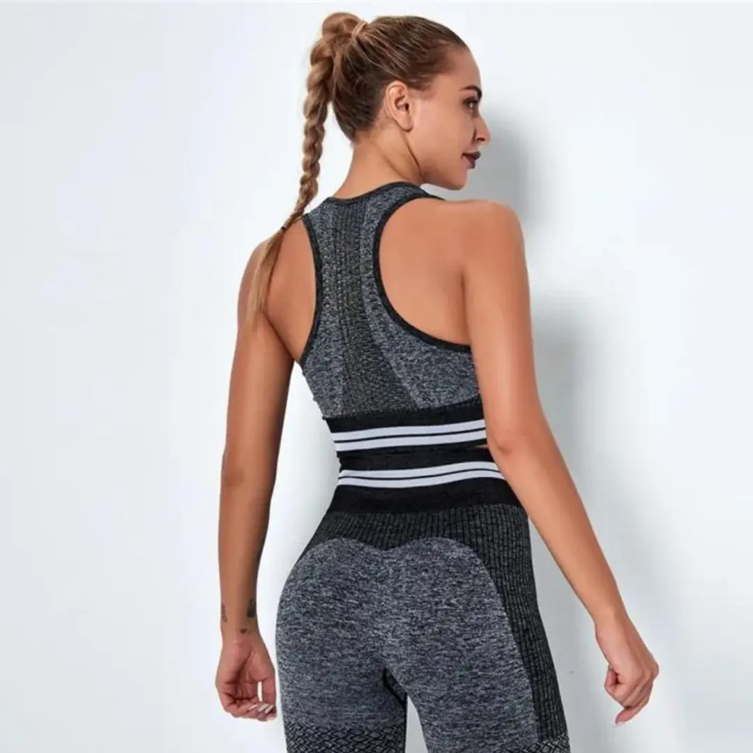 Sapphire Sportkledingset Joga Top & Short XS - Donkergrijs