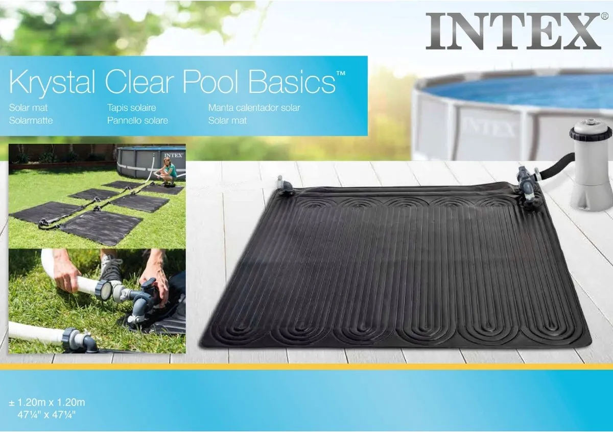 Intex Solar Mat 28685-Zwart Zwembadverwarming - 7 Stuks