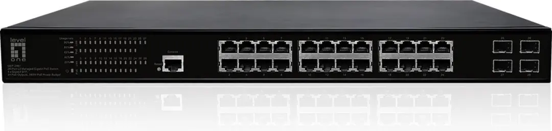 LevelOne GEP-2861 Managed Switch PoE - 24x Gigabit - 1U