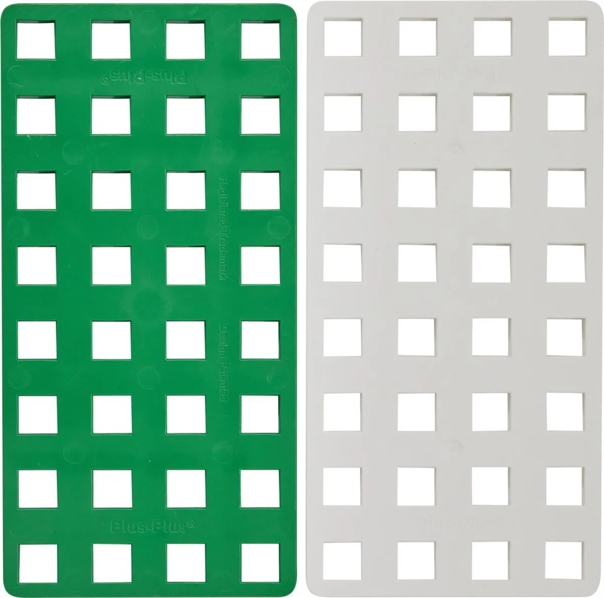 Plus-Plus BIG Bouwplaat 3287 - 2 Stuks - Groen/Wit