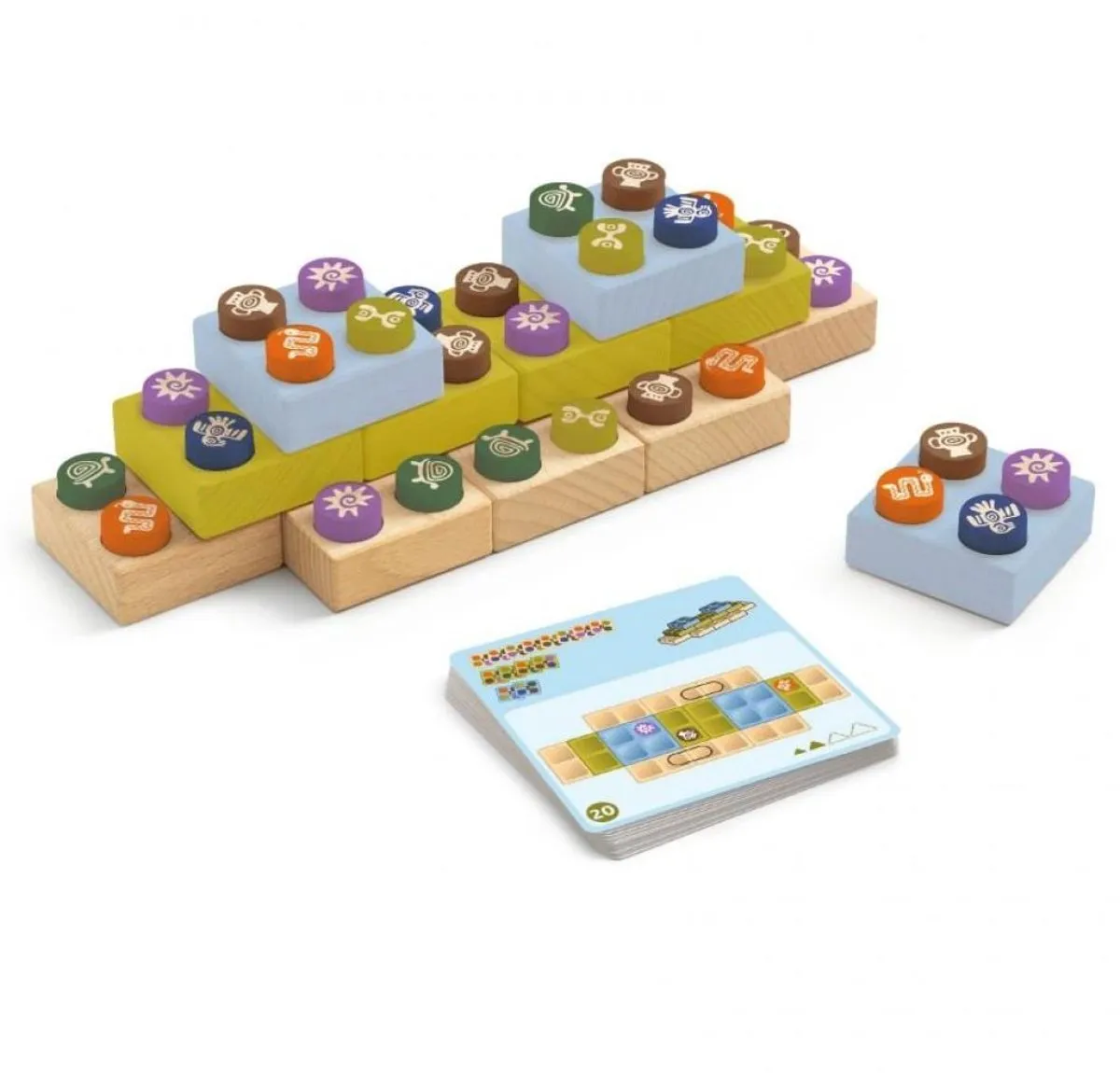 Djeco Bloc Inca Houten Puzzel - 2 Stuks - Multicolor - afbeelding 3 van 3