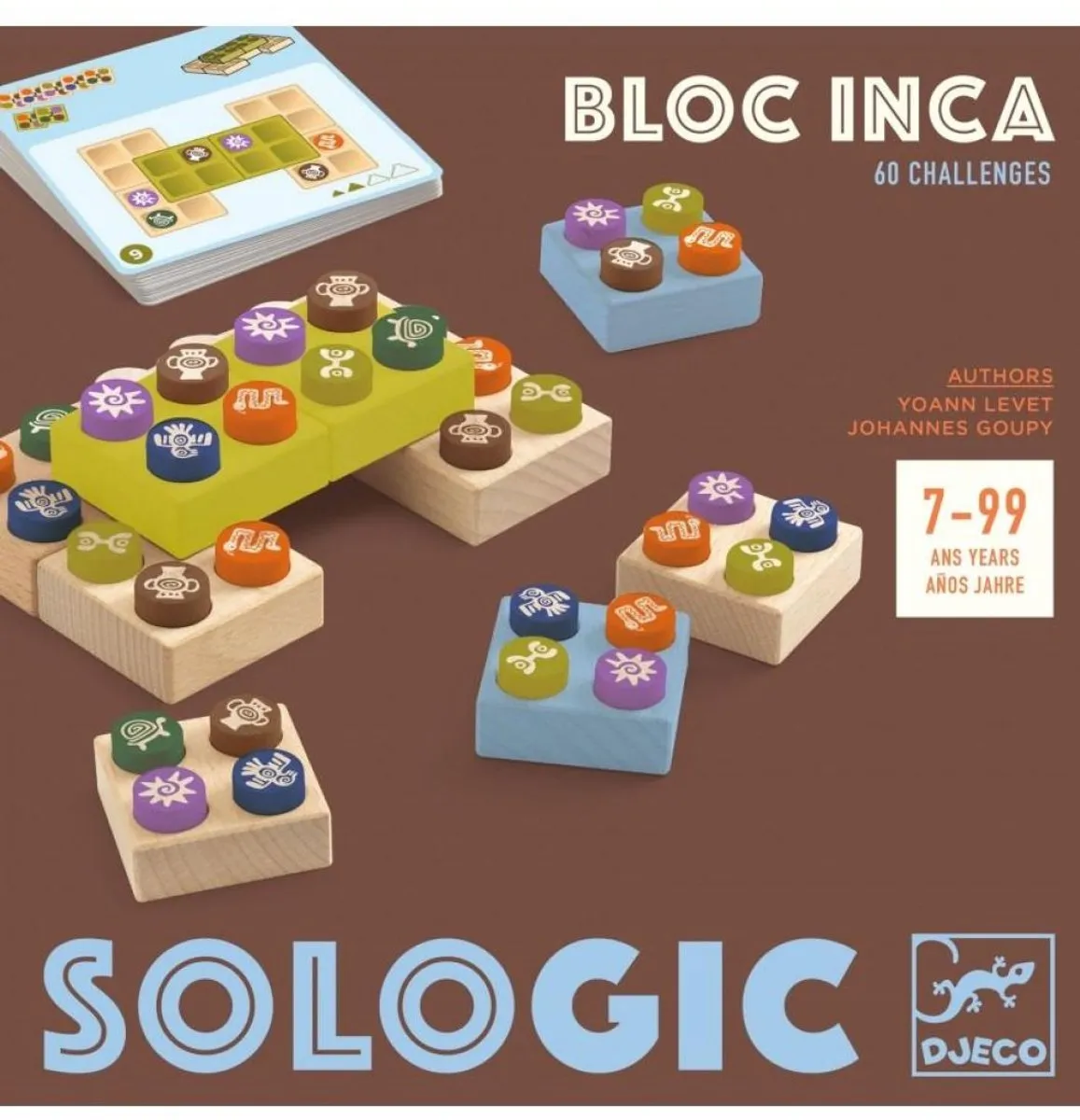 Djeco Bloc Inca Houten Puzzel - 2 Stuks - Multicolor - afbeelding 2 van 3