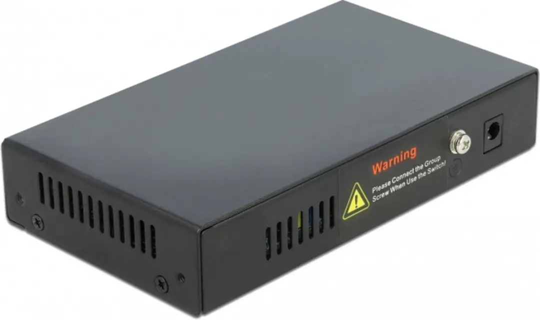 Delock 87765 Gigabit Ethernet Switch 4 PoE + 1 SFP - Zwart