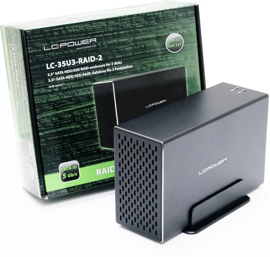 LC Power LC-35U3-RAID-2 Externe Behuizing 2x 3.5" RAID - Zwart