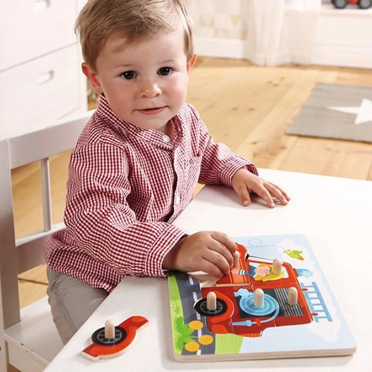 Haba Brandweer Inlegpuzzel 10 Stuks - Multicolor