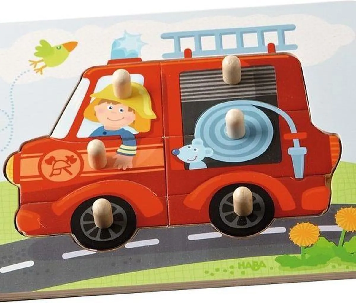 Haba Brandweer Inlegpuzzel 10 Stuks
