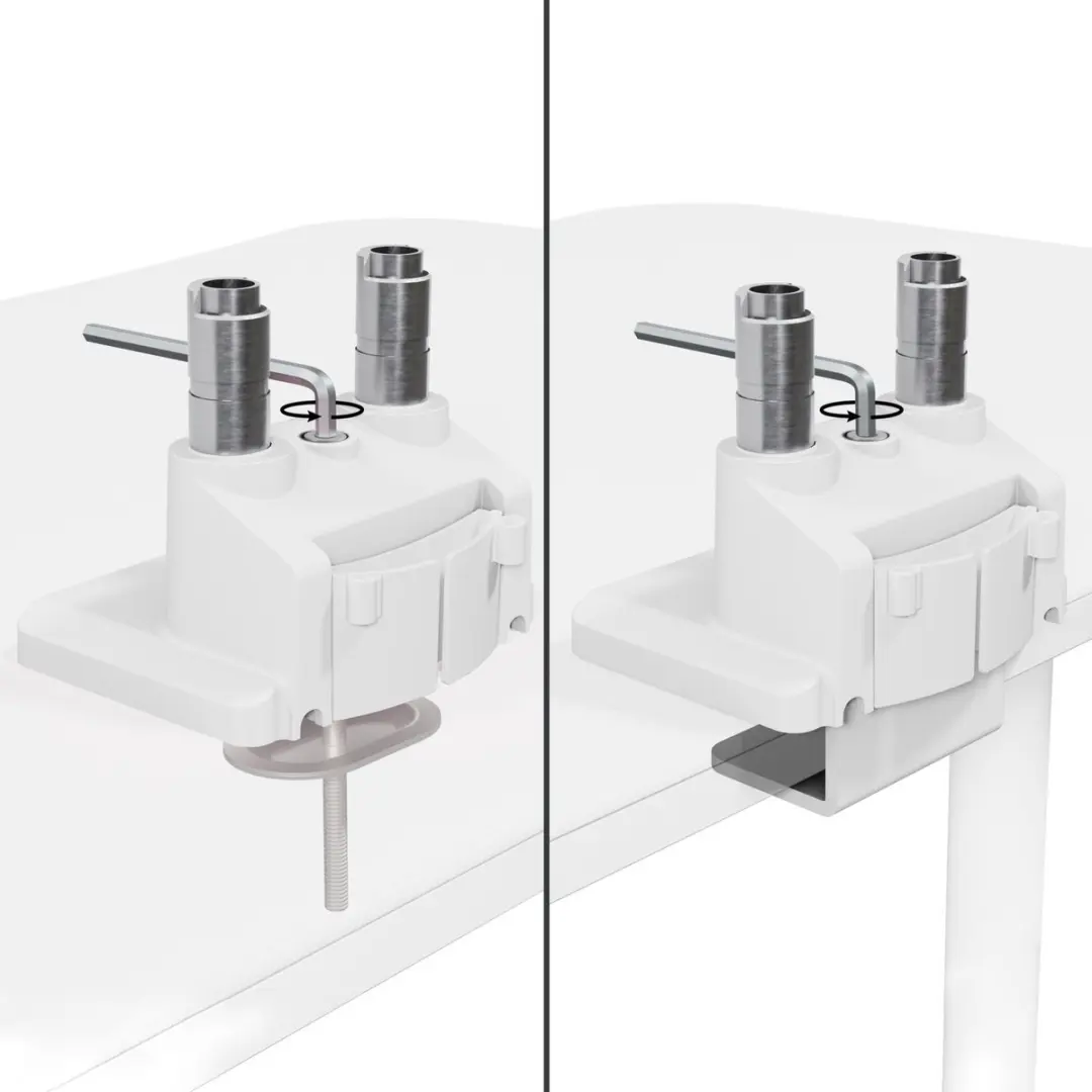 Arozzi Alzare Neo Dubbele Monitorarm - Wit