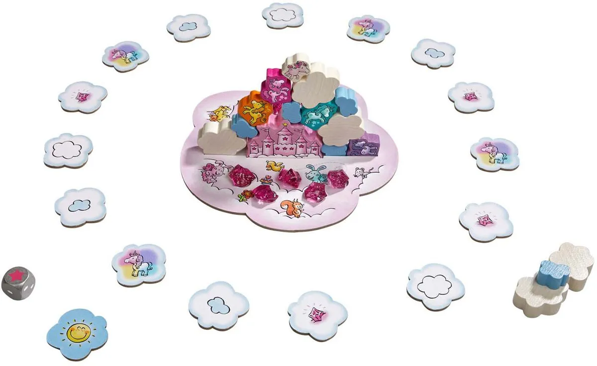 Haba Stapelspel Eenhoorn Flonkerglans Stapelwolken 401016