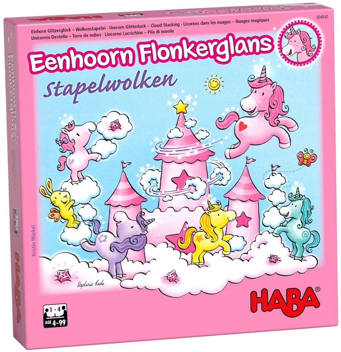 Haba Stapelspel Eenhoorn Flonkerglans Stapelwolken 401016