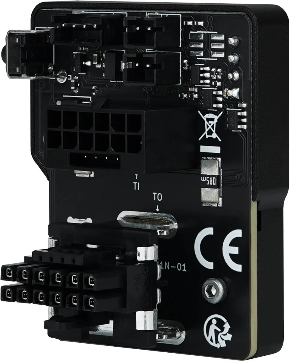 Thermal Grizzly WireView GPU Pro TG-WV-90-P-H1N Adapter 12VHPWR 90° - OLED - Zwart
