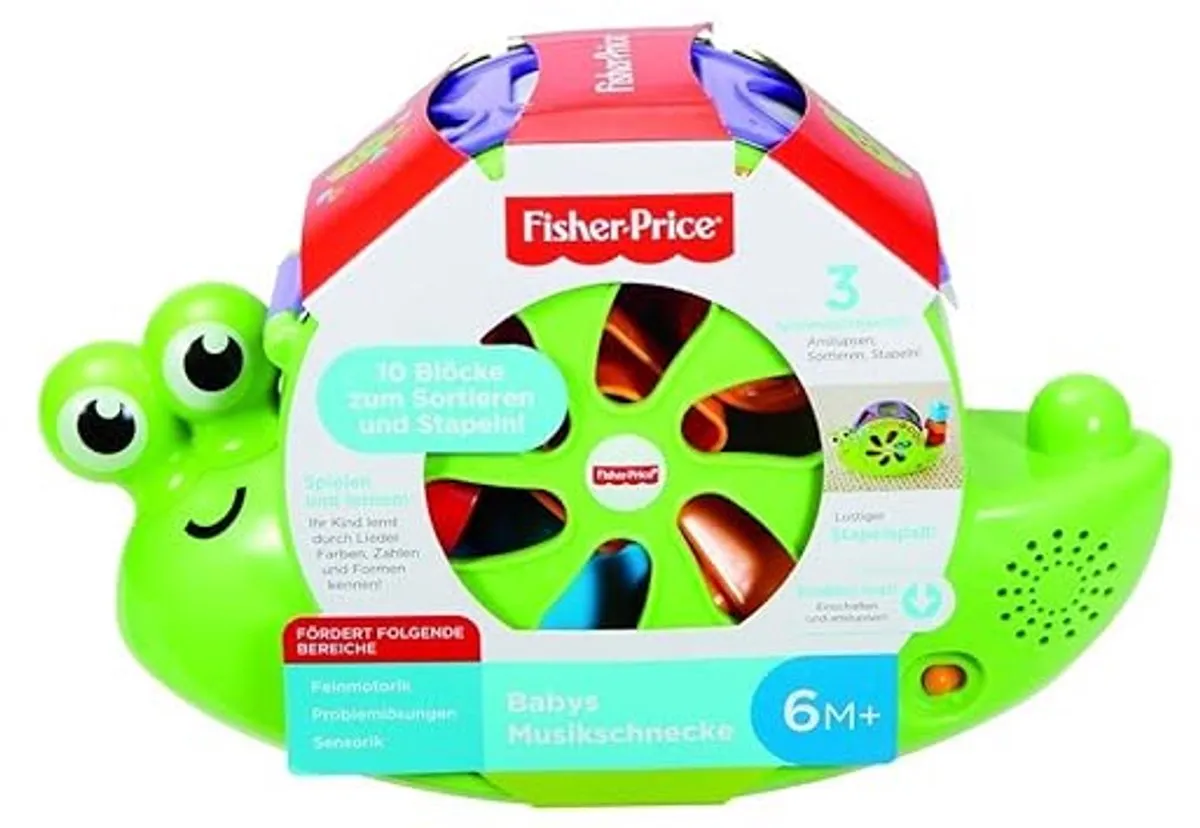 Fisher-Price Babys Musikschnecke - 10 Kleurrijke Blokken