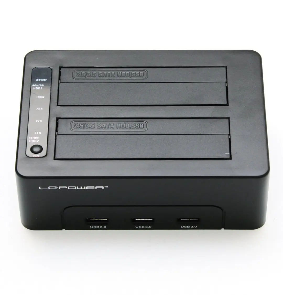 LC Power LC-DOCK-U3-HUB USB 3.0 Docking Station - Zwart