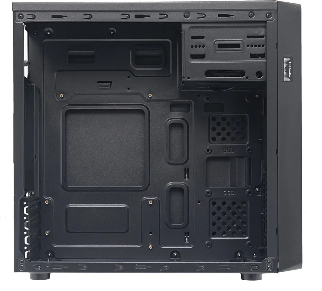 LC Power Micro-ATX Behuizing - 1x USB-C 2x USB3.0 - Zwart