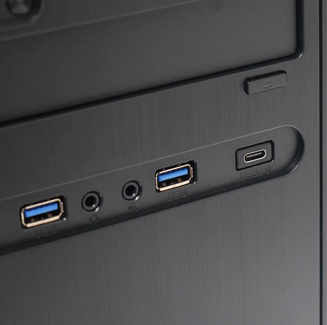 LC Power Micro-ATX Behuizing - 1x USB-C 2x USB3.0 - Zwart