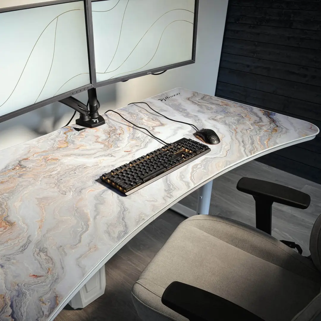 Arozzi Arena Gaming Muismat 160cm - Wit Marmer