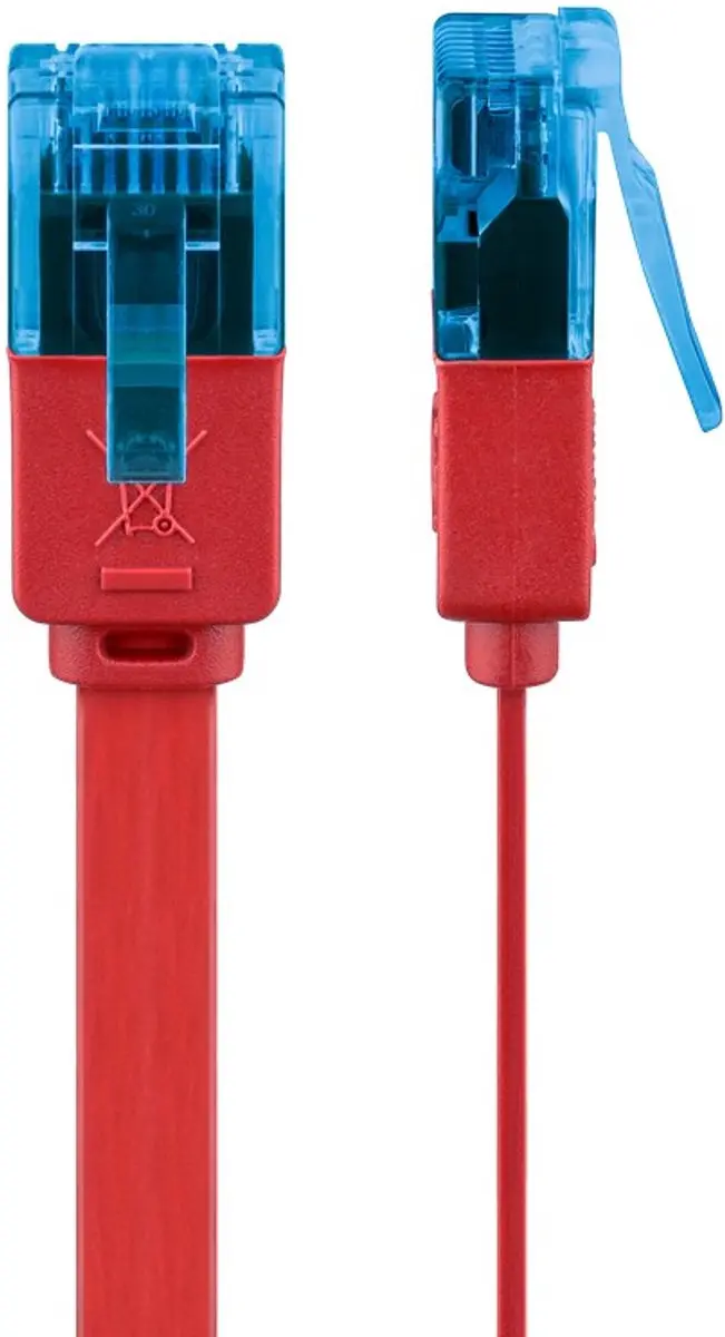 Wentronic CAT6A Netwerkkabel RJ45 - Rood - 5m - 10 Stuks