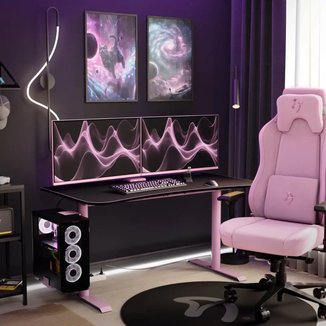 Arozzi Arena Medium Gaming Bureau Muismat - 140cm - Roze