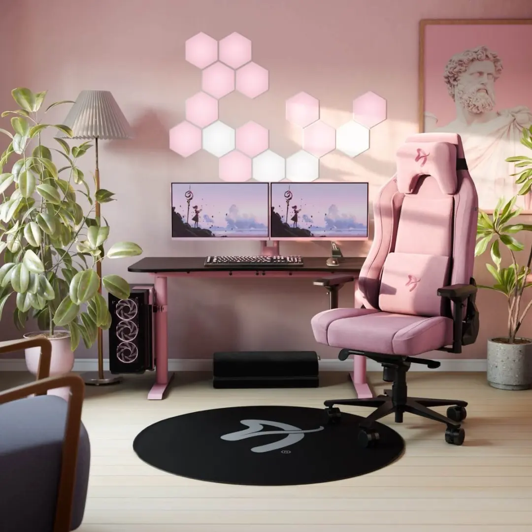 Arozzi Arena Medium Gaming Bureau Muismat - 140cm - Roze