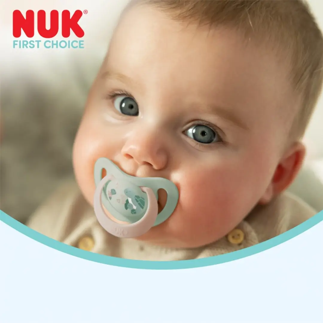 NUK First Choice Night Siliconen Fopspeen 0-6m - 2 Stuks - Groen