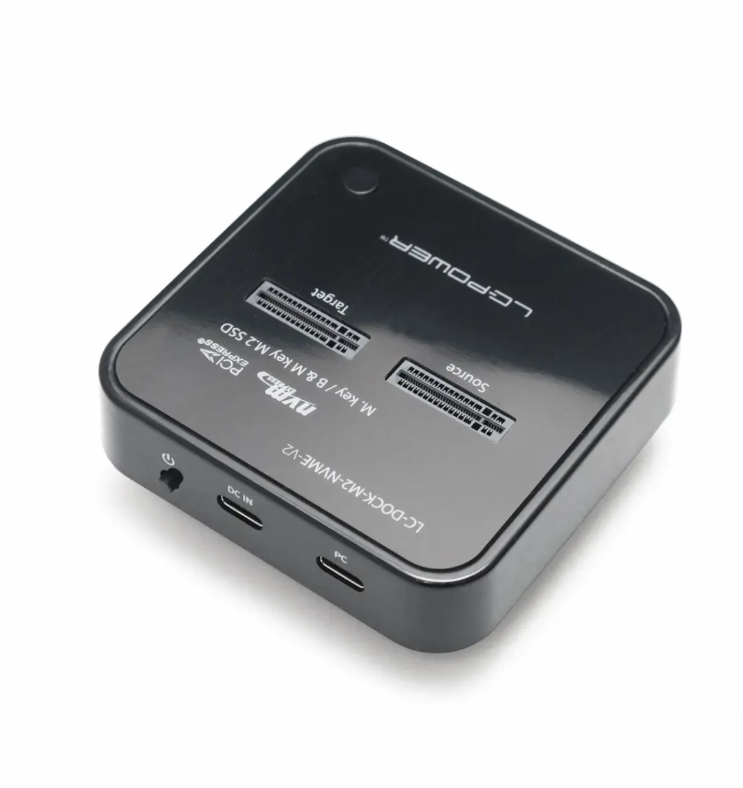 LC Power DOCK-M2-NVME Dual M.2 NVMe SSD Docking Station - Zwart