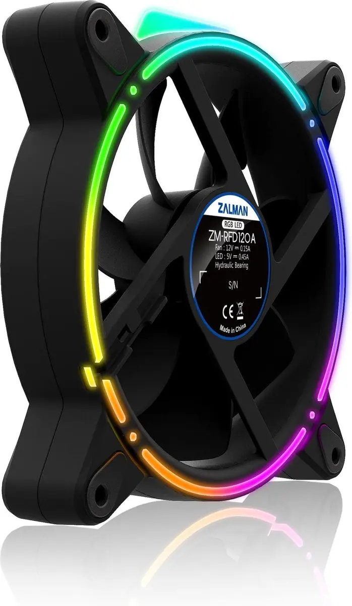 Zalman ZM-RFD120A 120mm RGB Ventilator - Zwart