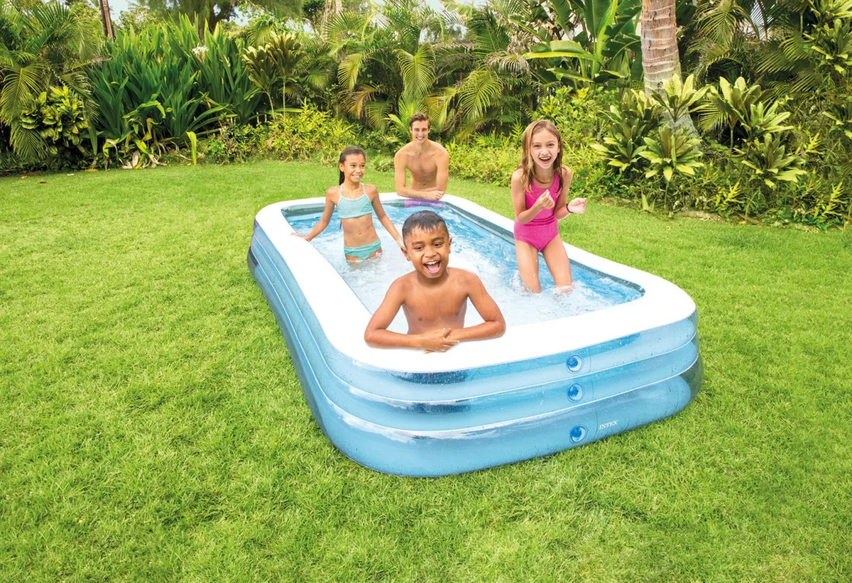 Intex Swim Center Family 58484NP Opblaaszwembad - 305x183x56cm - 1050L - Blauw/Wit - afbeelding 2 van 6