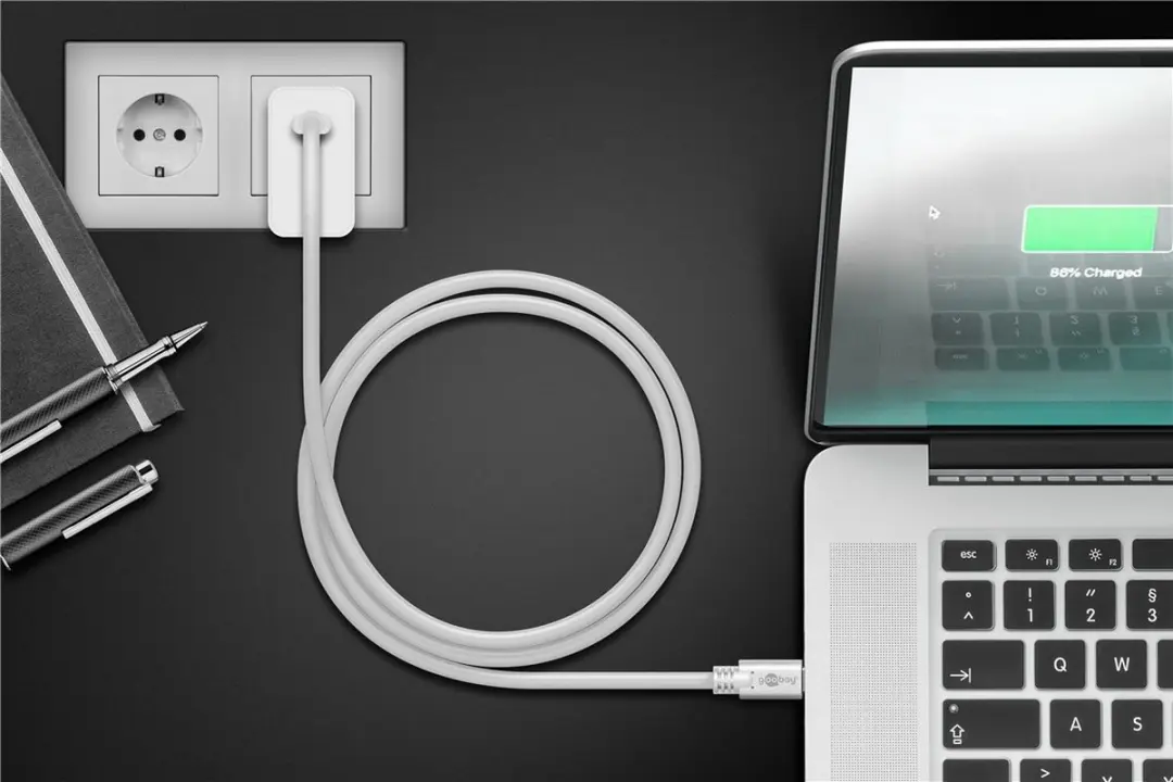 Goobay USB-C naar USB-C Kabel 3.0 - 20V/3A - 1m - Wit