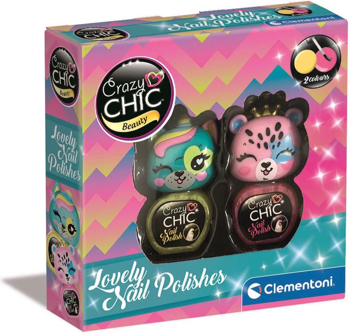 Clementoni Crazy Chic Lovely Nagellak Set - 2 Stuks - 13ml