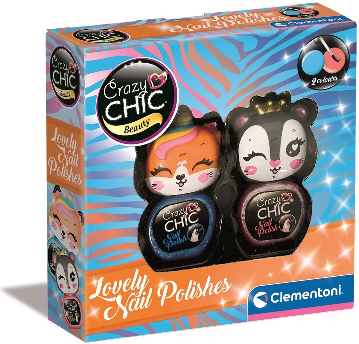 Clementoni Crazy Chic Lovely Nagellak Set - 2 Stuks - 13ml