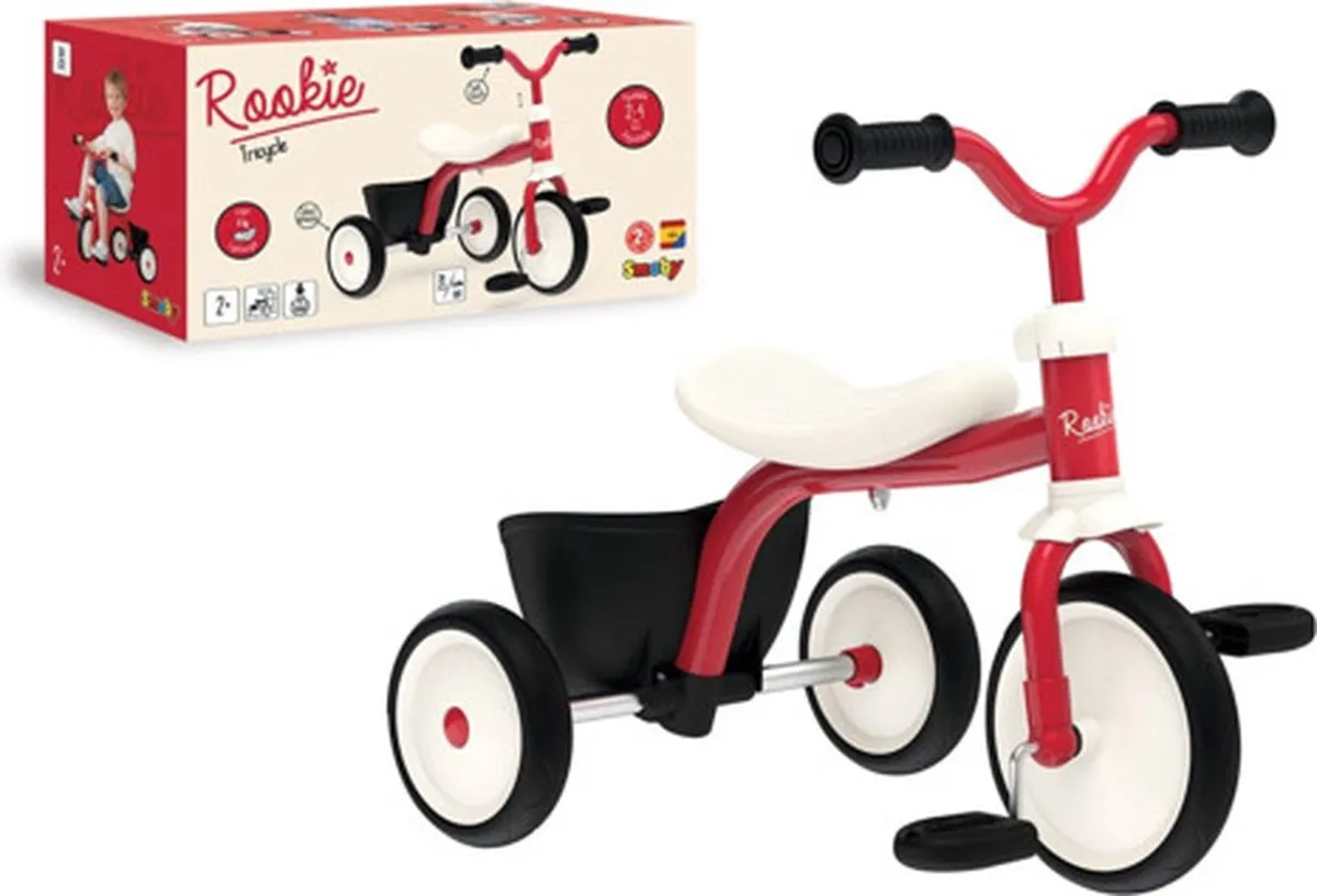 Smoby Rookie Driewieler - Rood - afbeelding 6 van 6