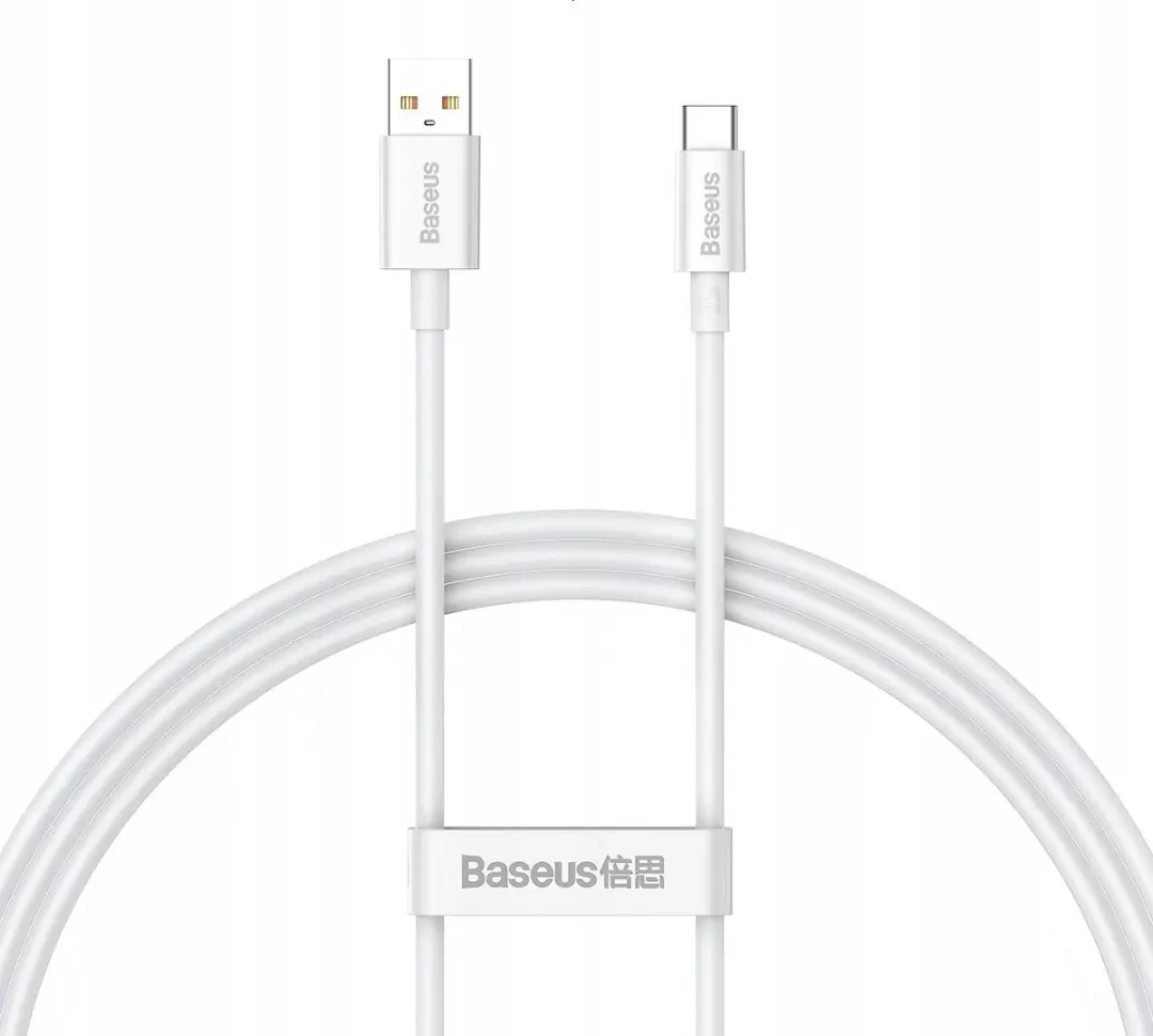 Baseus USB-C Kabel 100W 6A - 1m Wit