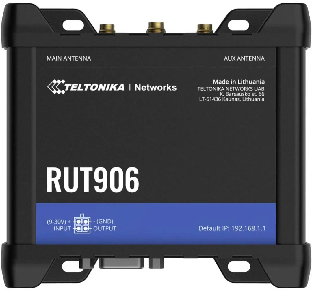 Teltonika RUT906 Industriële Router - 4x Ethernet - Zwart