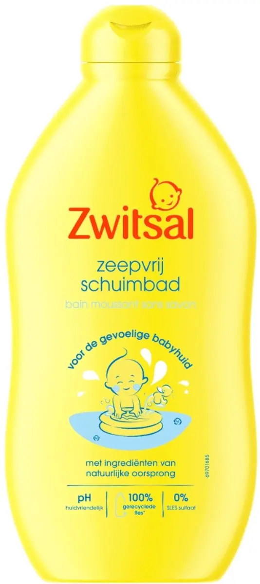 Zwitsal Schuimbad Zeepvrij 400ml - 7 Stuks