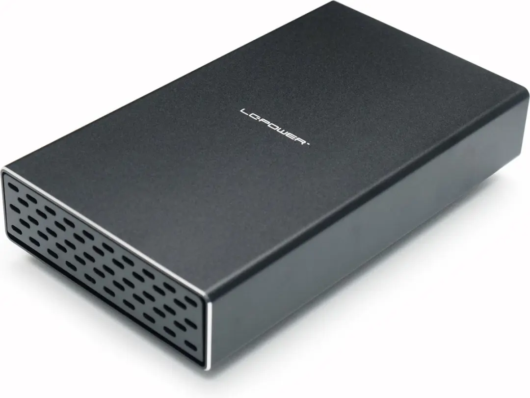 LC Power LC-Dock-C-35-M2 USB-C Docking Station - 3,5" HDD/NVMe M.2 Kloner - Zwart