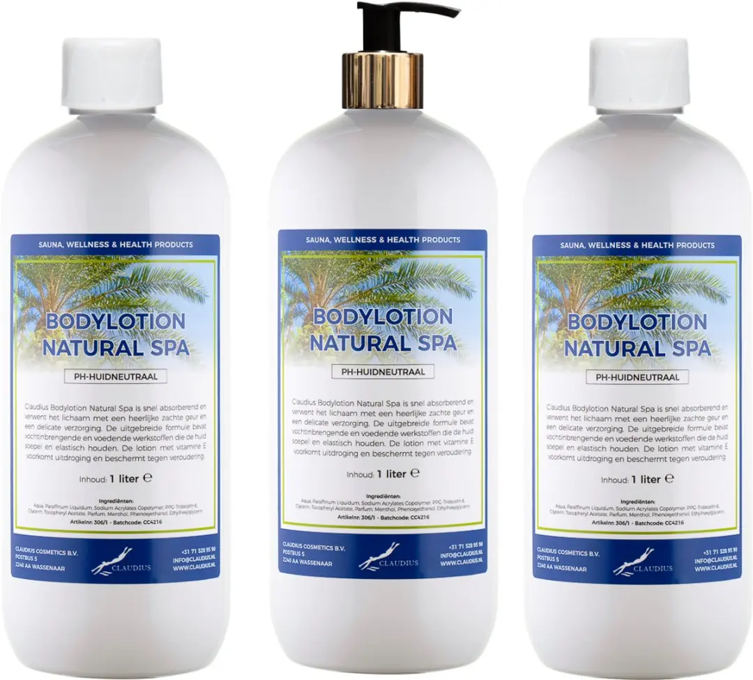 Splashbox Cosmetics Bodylotion Natural Spa 3L - 3 Stuks