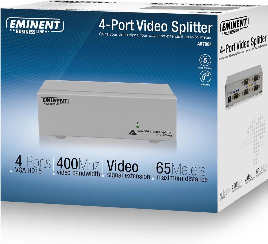 Eminent AB7804 VGA-splitter 400 MHz - Wit
