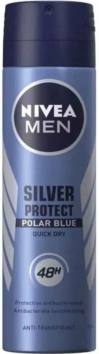 NIVEA Men Deodorant Spray Silver Protect Polar Blue - 3x150ml
