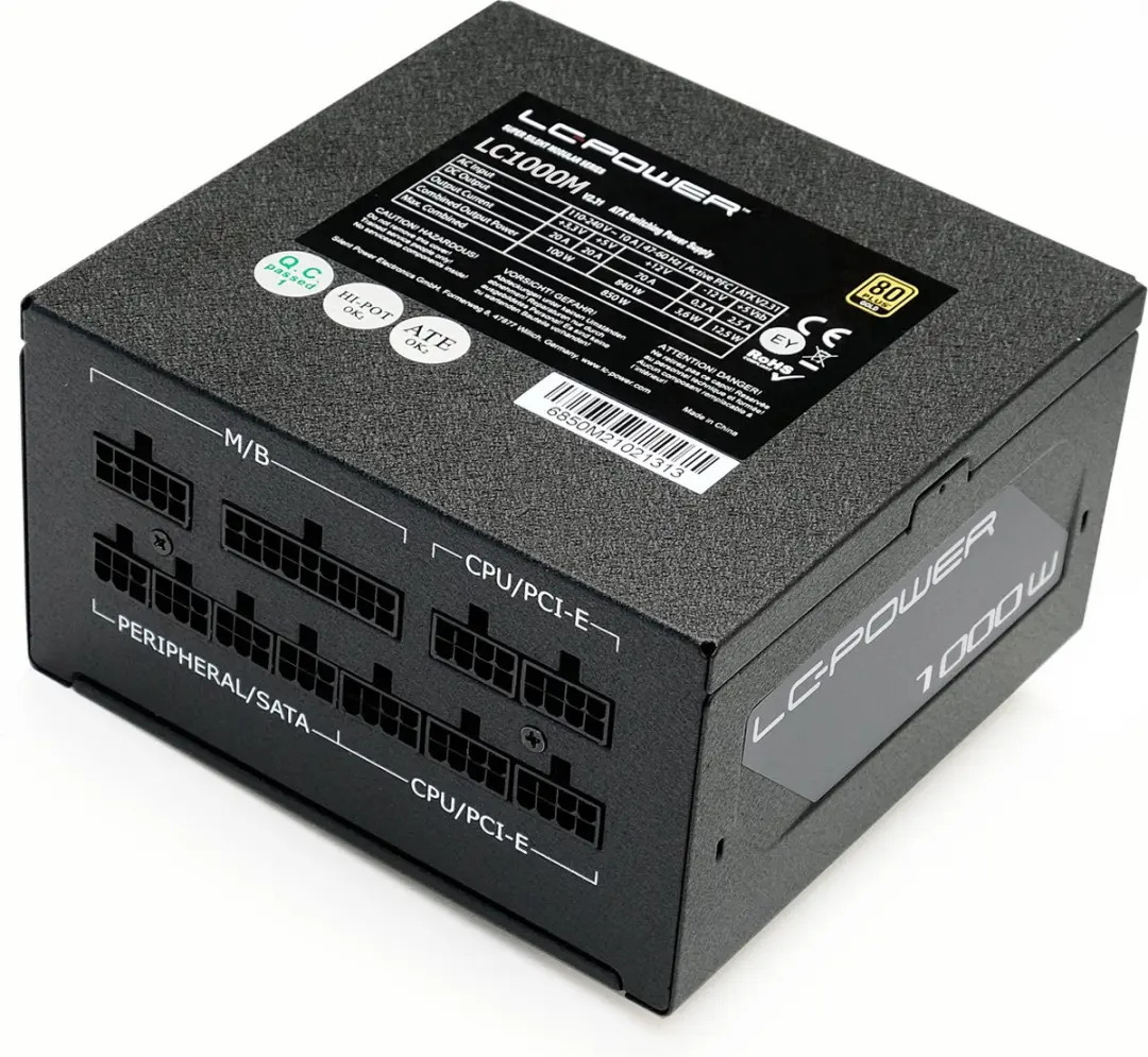 LC Power LC1000M V2.31 Voeding - 1000W - Zwart