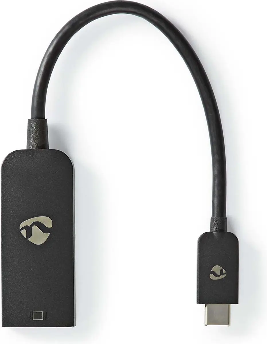Nedis USB-C Adapter CCGP64352BK02 USB 3.2 - DisplayPort - 8K@60Hz - 0,2m - Zwart