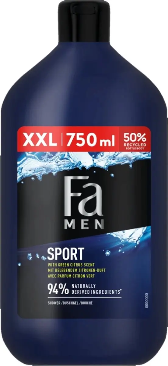 Fa Men Sport Douchegel Groene Citrus - 1500ml (2x750ml)