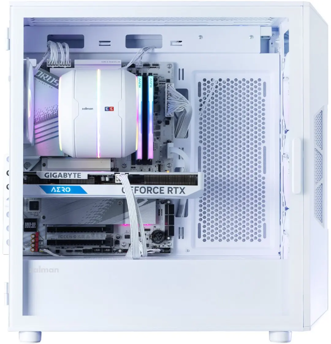 Zalman i3 Neo V2 Mid Tower PC Behuizing - Wit - 4x RGB Ventilatoren