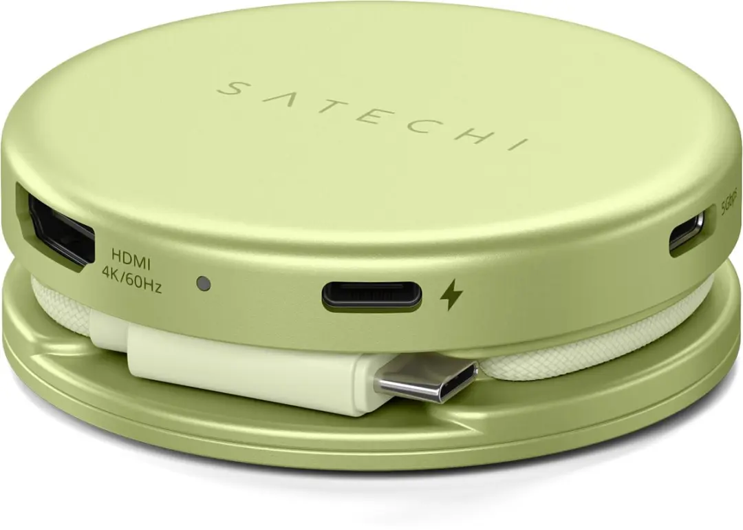 Satechi On-the-Go 5-in-1 Multiport Adapter ST-POTG5Y - Geel