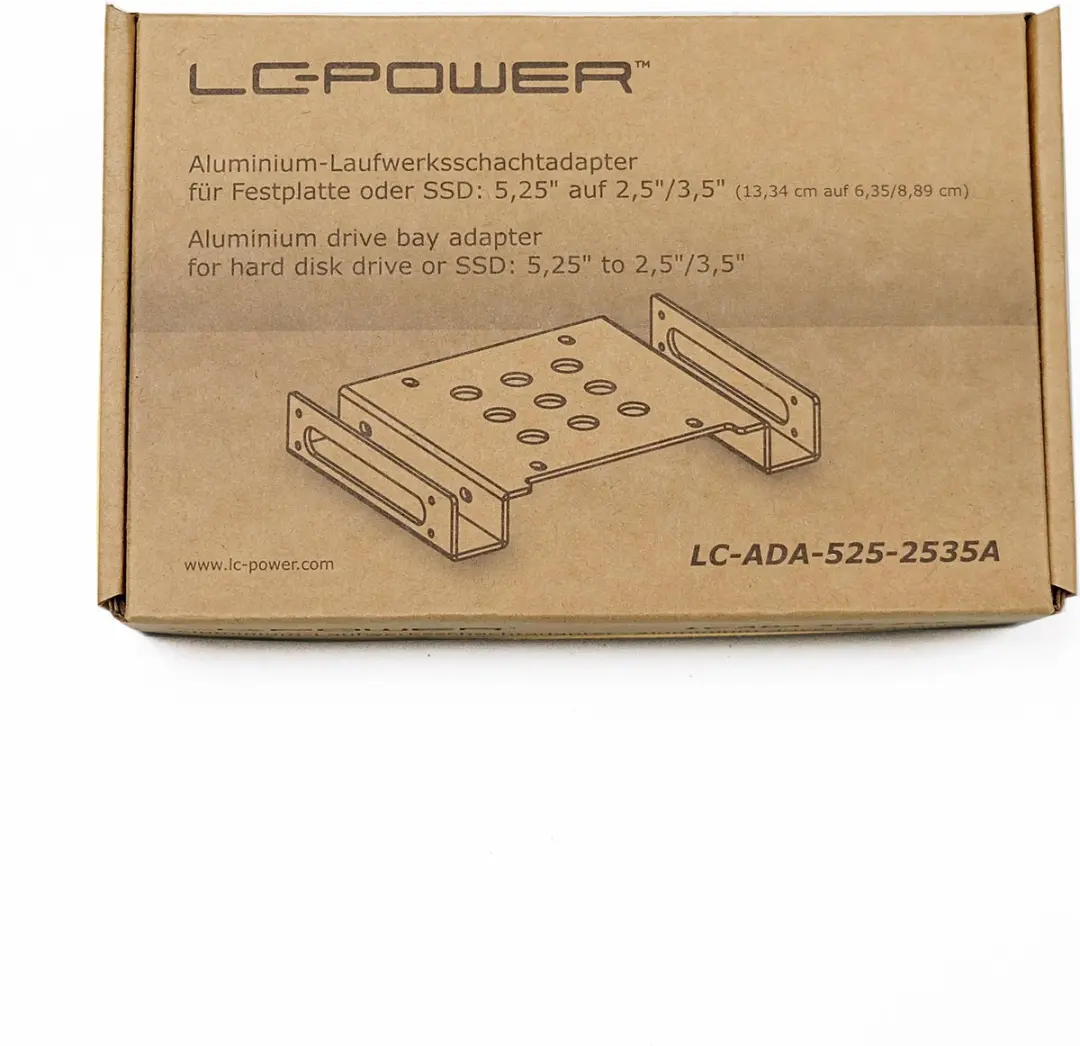 LC Power LC-ADA-525-2535A Adapter - 2,5" & 3,5" HDD naar 5,25" Bay - Zwart