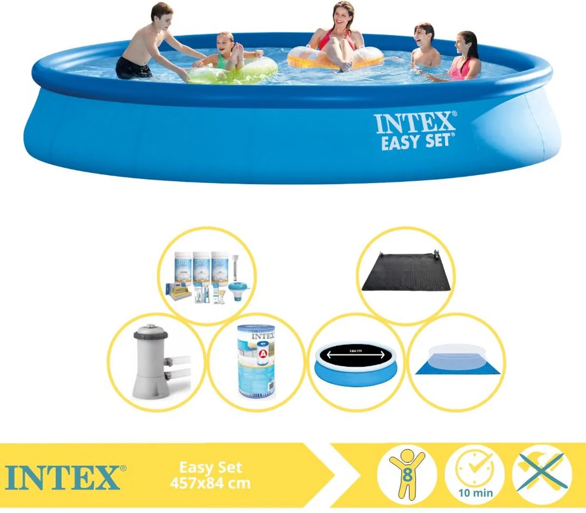 Intex Easy Set 28158GN Opblaaszwembad 457x84cm