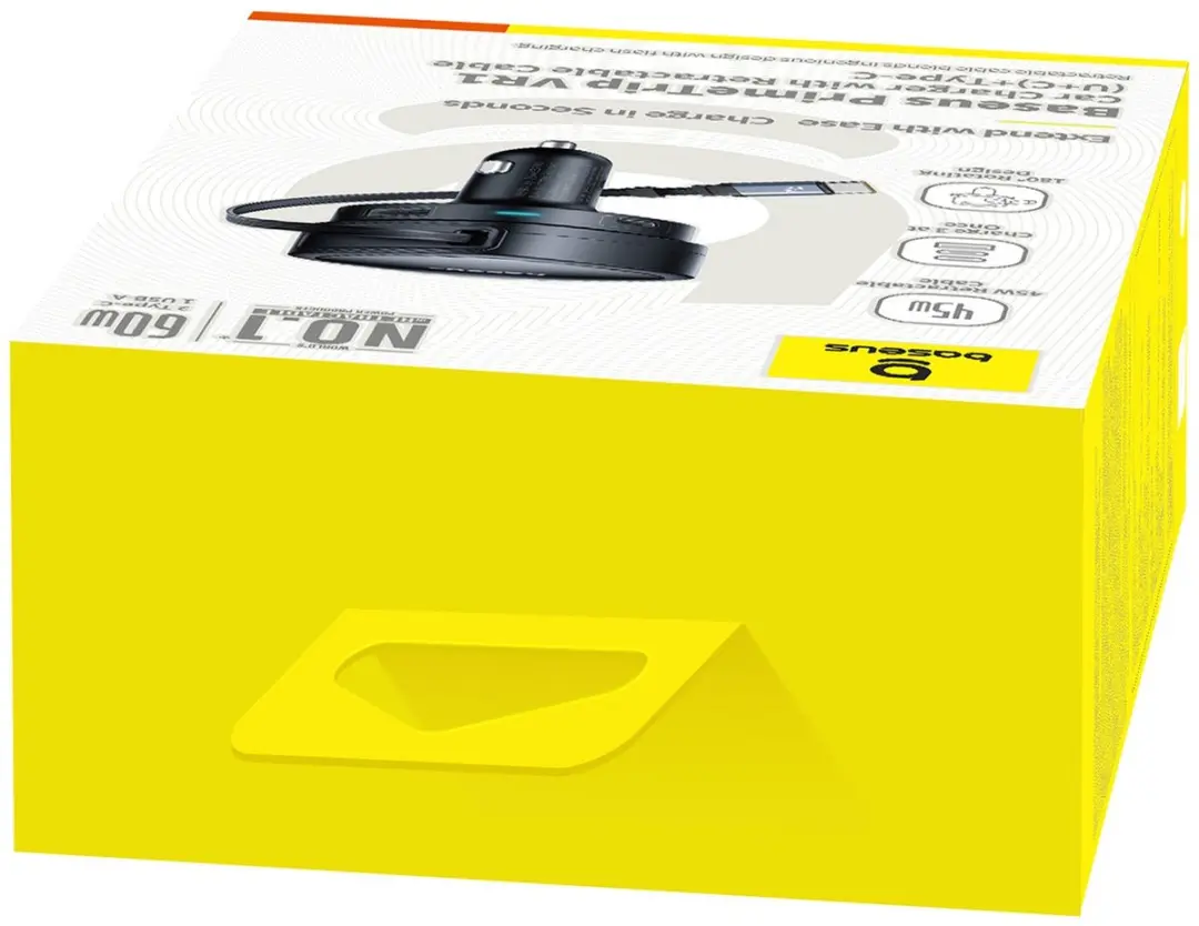 Baseus Prime Trip VR1 60W Oplader - Zwart