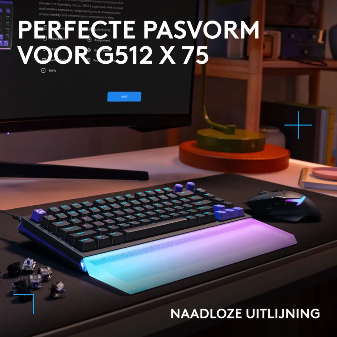 Logitech G512 X Palm Rest 75 - Acryl - RGB
