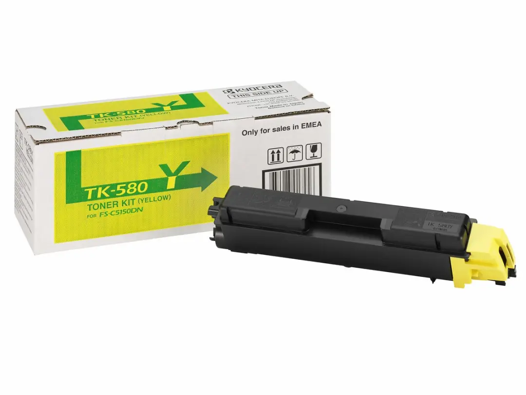 Kyocera TK-580Y Tonercartridge - 2800 Pagina's - Geel