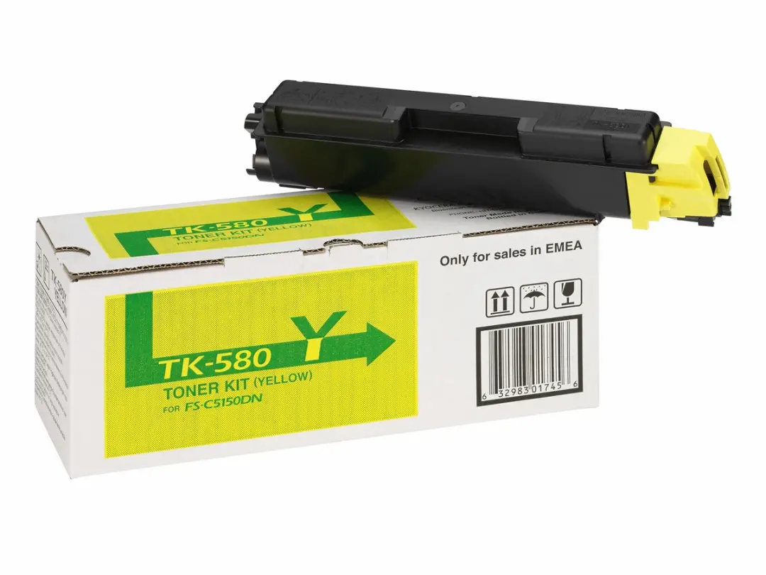 Kyocera TK-580Y Tonercartridge - 2800 Pagina's - Geel