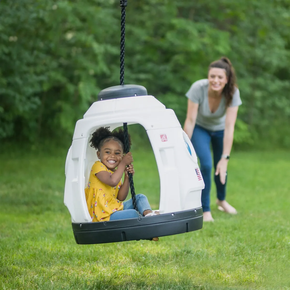 Step2 Space Capsule Swing Raketspeelhuisje - 2-persoons - Zwart/Wit